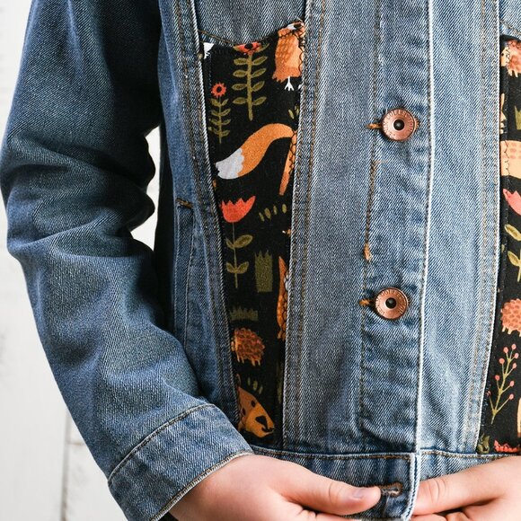 Cisono denim  jacket Girls 12 upcycled - Picture 7 of 7
